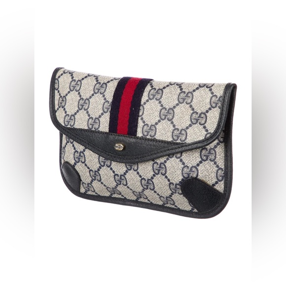 GUCCI GG Plus Envelope Web Pouch - Picture 2 of 5